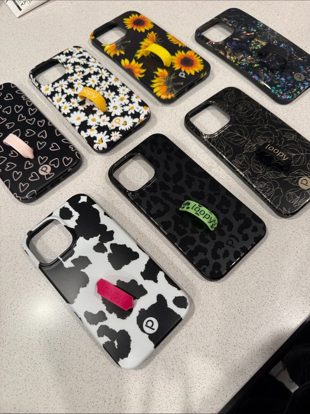 Lot of 7 Loopy Case Cases in black prints iPhone Case 13 pro max